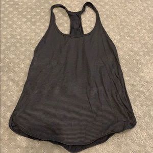 Black stripe lululemon scalloped racerback tank